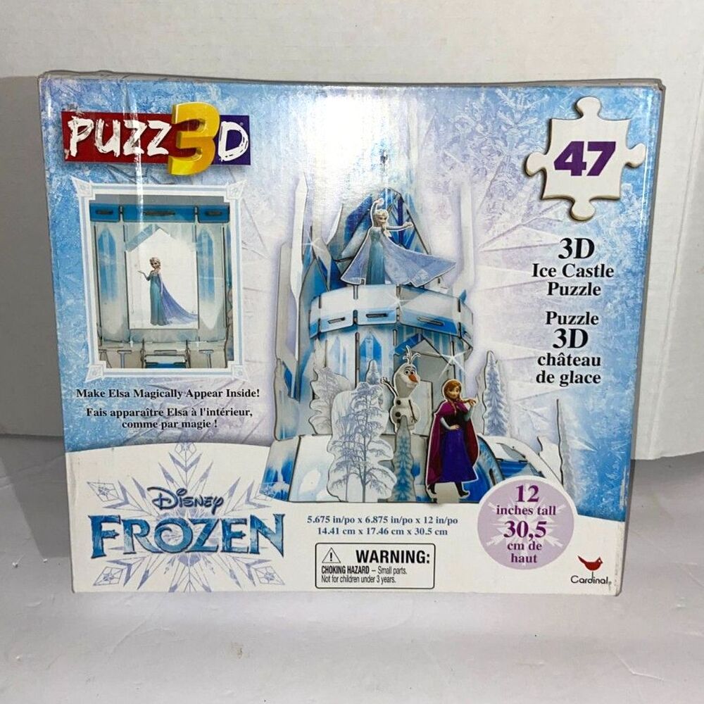 Disney Frozen 47 Piece Puzz3D Ice Castle Puzzle by Cardinal New!